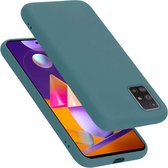 Cadorabo Hoesje geschikt voor Samsung Galaxy M31s in LIQUID GROEN - Beschermhoes gemaakt van flexibel TPU silicone Case Cover