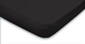 Drap Topper Eleganzzz en Hoeslaken - Zwart - Hoeslaken 80/90 x 190/200 cm - Simple - 100 % Katoen - Topper - Draps housses