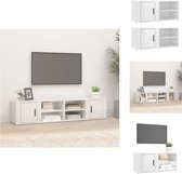 vidaXL Tv-meubel - Hoogglans wit - 80 x 31.5 x 36 cm - 2 stuks - Kast
