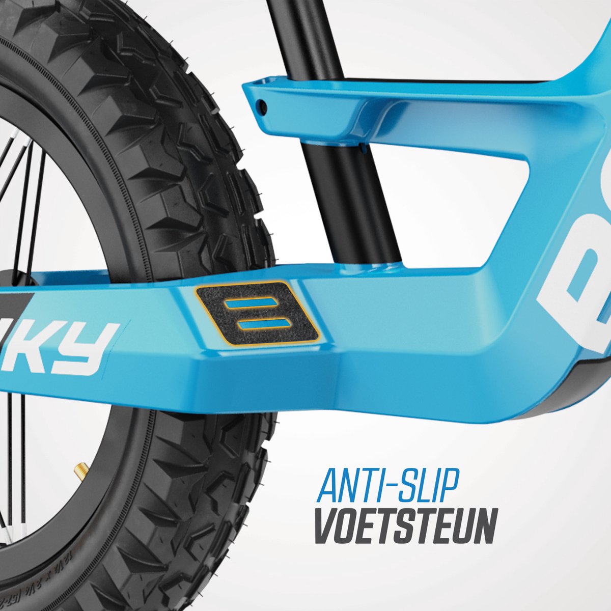 BERG Biky Cross Blue Loopfiets - 12 inch - Met handrem - Lichtgewicht frame van magnesium - Verstelbaar zadel - 2,5+ Jaar - Blauw — afbeelding 10