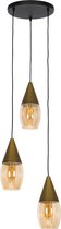 QAZQA drop - Moderne Hanglamp - 3 lichts - Ø 39.6 cm - Goud - Woonkamer | Slaapkamer | Keuken