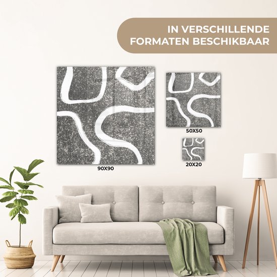 MuchoWow® Peinture sur verre 20x20 cm - Peinture sur verre acrylique - Abstrait - Minimalisme - Design - Photo sur verre - Peintures