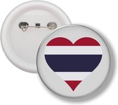 Bouton Avec Épingle - Coeur Drapeau Thaïlande