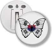 Button Met Clip - Vlinder Vlag Korea