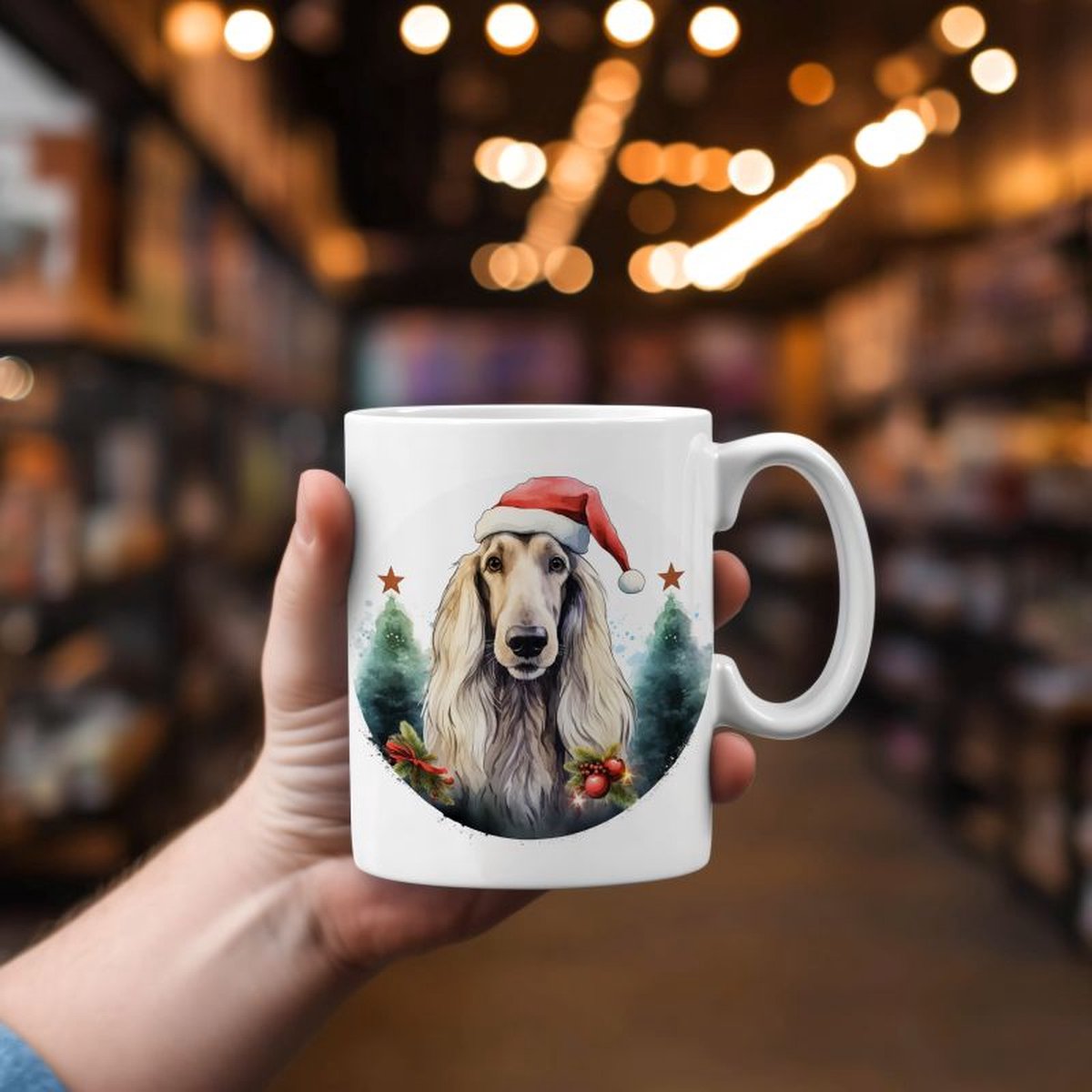 Mok Afgaanse Hond Beker cadeau voor haar of hem, kerst, verjaardag, honden liefhebber, zus, broer, vriendin, vriend, collega, moeder, vader, hond