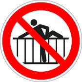 Verboden over hek te klimmen bord - kunststof - P071 100 mm