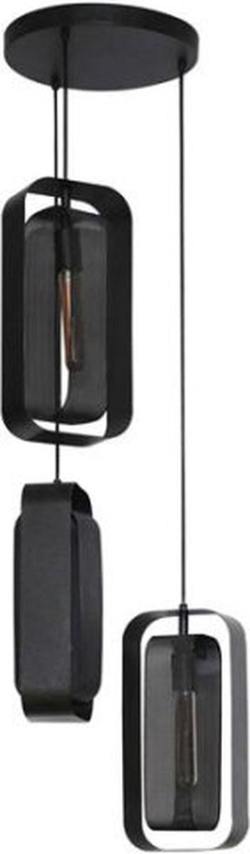 Hanglamp Mesh rotate 3 lampen - Artic zwart