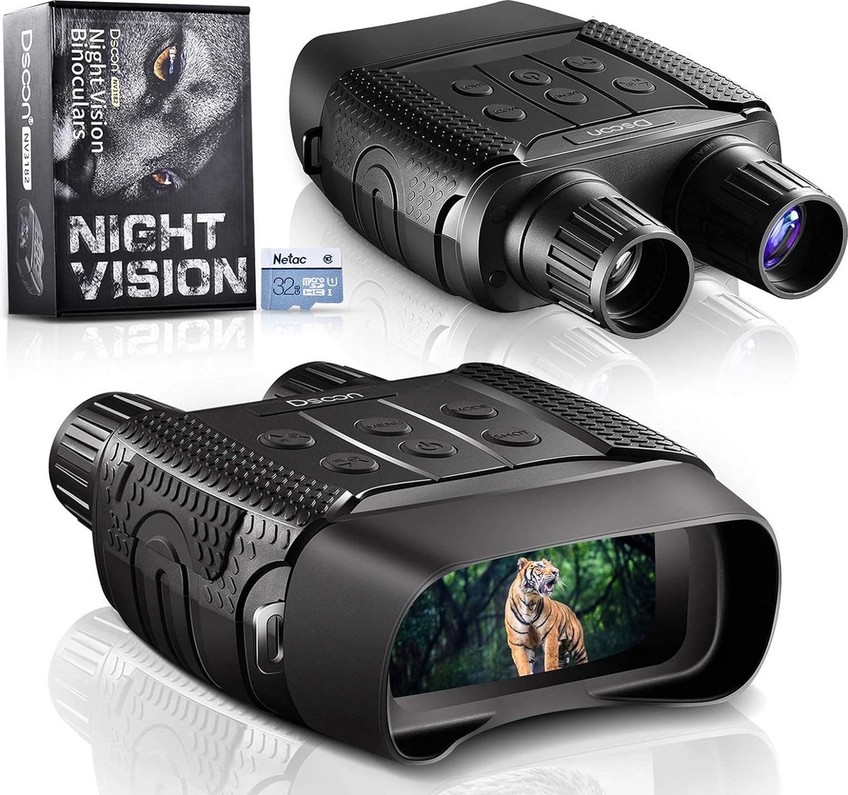 Nachtkijker/Binoculair - Hoofdmontage - 4X digitale zoom - Full HD - 1080p met geluid