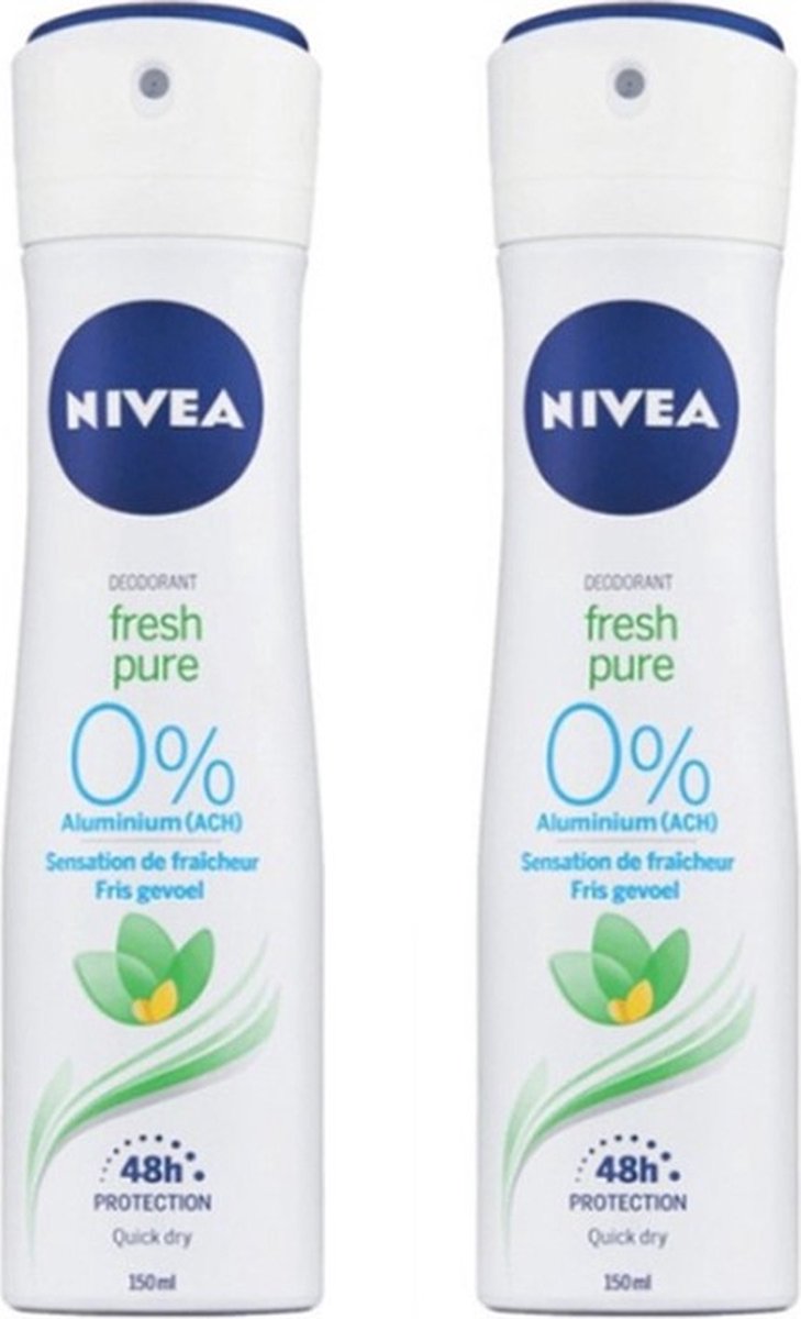 Nivea Deodorant Spray Pure & Natural Jasmine Sent - 2 x 150 ml - NIVEA