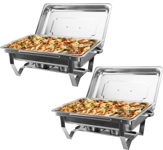 Chauffe-plat en acier inoxydable de 9 l pour la restauration et les buffets  : : Cuisine et Maison