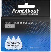 PrintAbout huismerk Inktcartridge PGI-72GY Grijs geschikt voor Canon