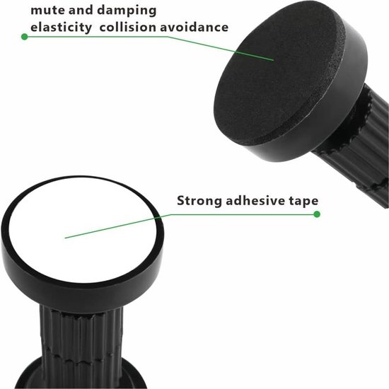 Cadre de lit réglable 4 pièces, outil anti-secousse, 43-112 mm, butée de tête de lit réglable avec coussins muraux/meubles pour lit, armoire, chaise, canapé et koelkast, noir