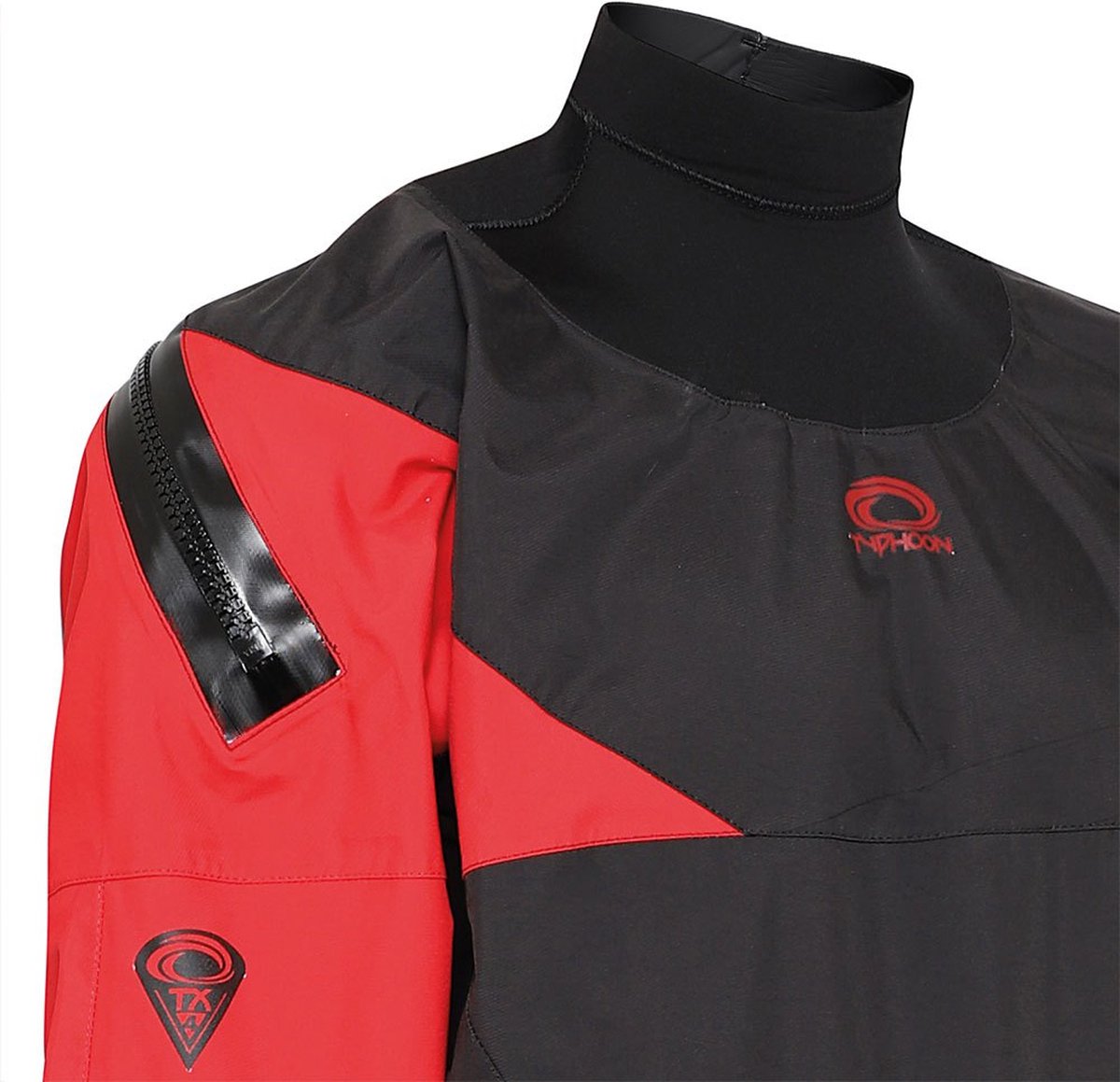 Typhoon Hypercurve 4 Back Zip Drysuit - Rood / Black