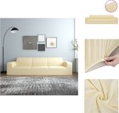 vidaXL Housse de canapé - Jersey de polyester extensible - 4 places - 235-300 cm - Crème - Housse de mobilier de jardin