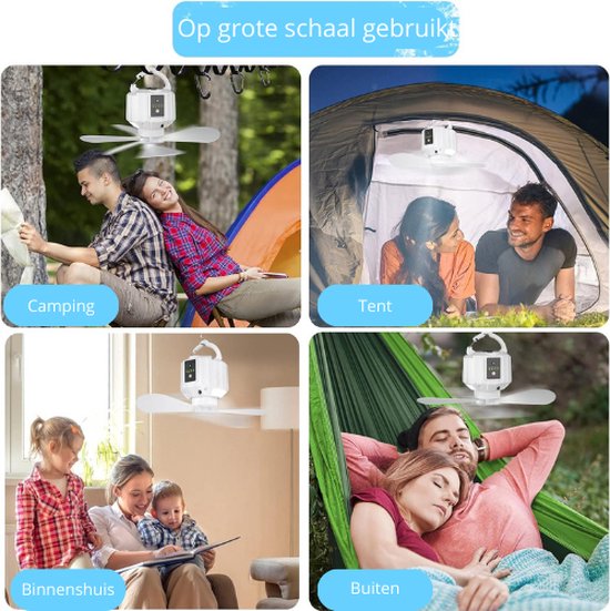 10400mAh Draagbare Kampeerventilator, Buitententventilatoren