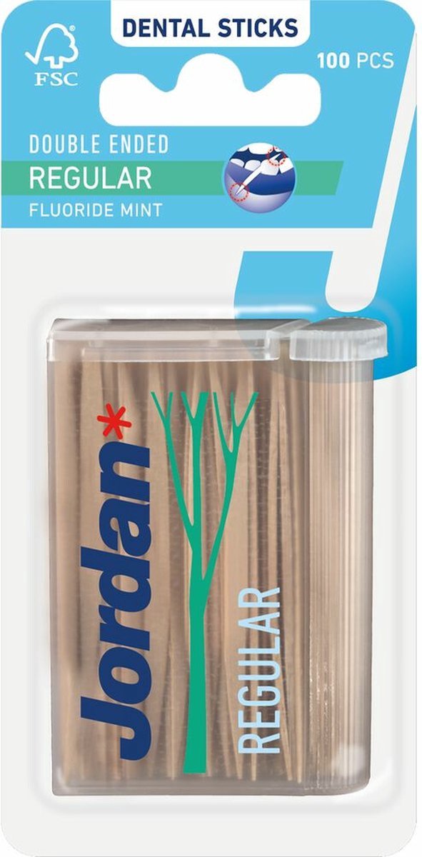 Jordan Tandenstokers - Regular - 100 stuks - Voordeelverpakking 3 stuks