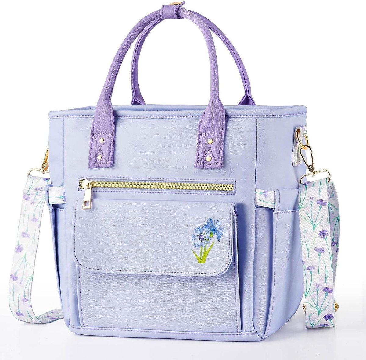 Deluxe Lunch Bag for Women - Leak-proof Insulated Cooler Bag Great Gifts for Women Waterproof Multi-Pocket Lunch Bag with Removable Strap for Work/Picnic