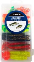 Fladen Ribbed shad jigs in tackle box 100mm, 20pcs | Kunstaas set