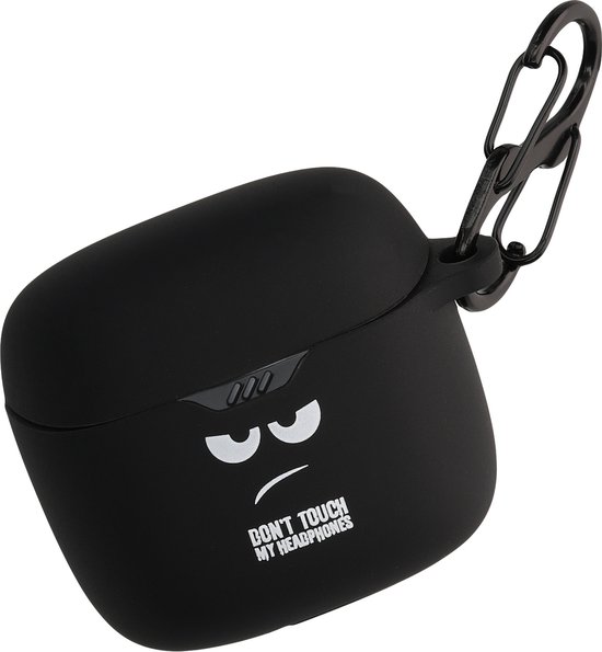 Housse De Protection Pour JBL Tune Flex 2 - Coque En Silicone TPU, Anti-dérapante, Avec Porte-clés - Blanc-Noir - 10