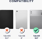 kwmobile Hoesje geschikt voor Lenovo Smart Tab M9 - Kunstlederen tablet cover met standaard - In lichtgrijs