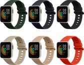 kwmobile 6x armband geschikt voor Xiaomi Redmi Watch 2 Lite -Verstelbaar - Bandjes voor fitnesstracker in meerkleurig