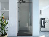Shower & Design Draaibare douchedeur van matzwart metaal - Industriële stijl - 90 x 195 cm - TAMRI L 90 cm x H 195 cm x D 1.92 cm