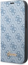 Guess Case for iPhone 14 Pro Max Booktype with Card Pocket, Blue