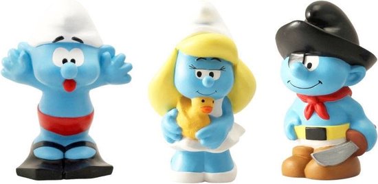 De Smurfen - Badspeeltjes - badspeelgoed - Piraten - 10cm - Speelset van Bullyland — afbeelding 2