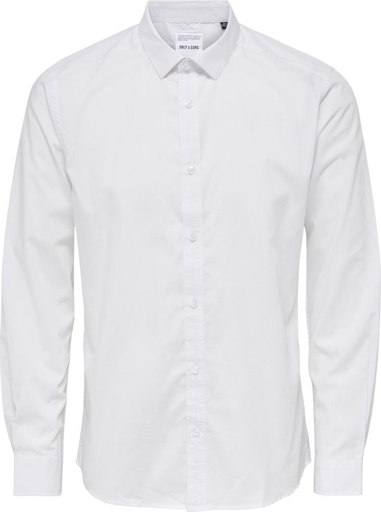 Chemise Homme ONLY & SONS ONSSANE LS SOLID POPELINE Chemise - Taille L