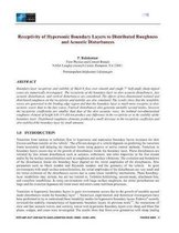 Receptivity of Hypersonic Boundary Layers to Distributed Roughness and Acoustic Disturbances