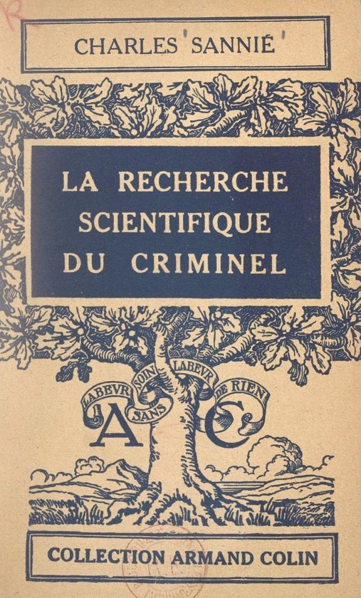 La recherche scientifique du criminel - cover