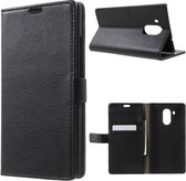 Litchi Cover wallet case hoesje Huawei Ascend Mate 8 zwart