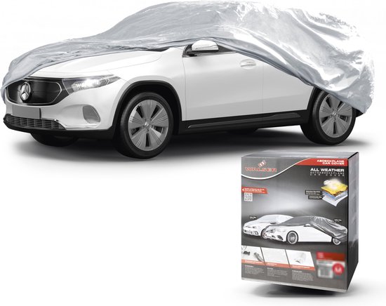 Upgrade4cars Autohoes, buiten, volledige garage, ademend en waterdicht, complete autohoes voor alle seizoenen, universele autohoes, afmetingen SUV: M: 432 x 185 x 145 cm