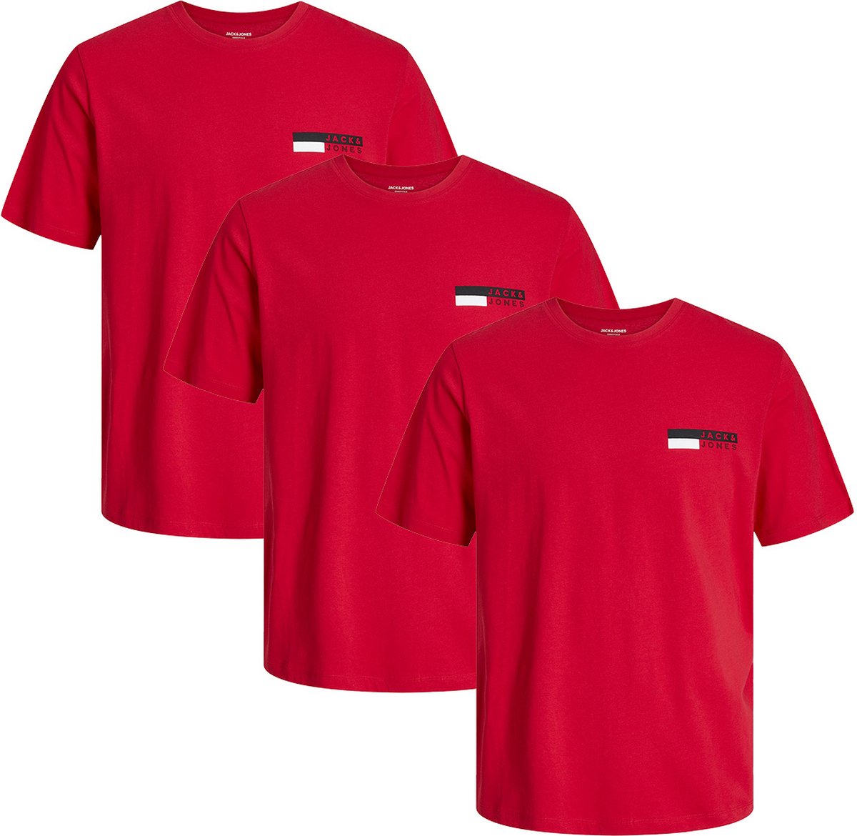 Jack & Jones Heren t-shirt 3 pack Corp