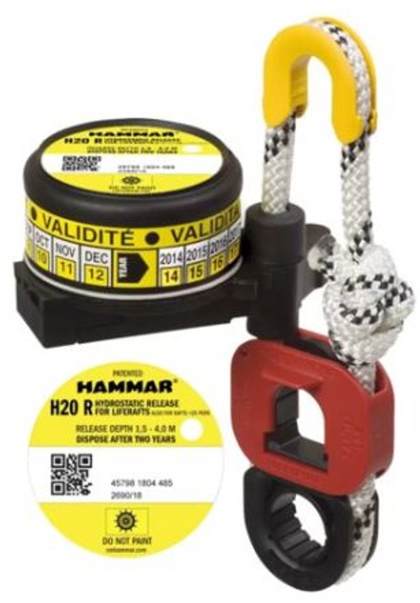Hydrostatic release solas rafts