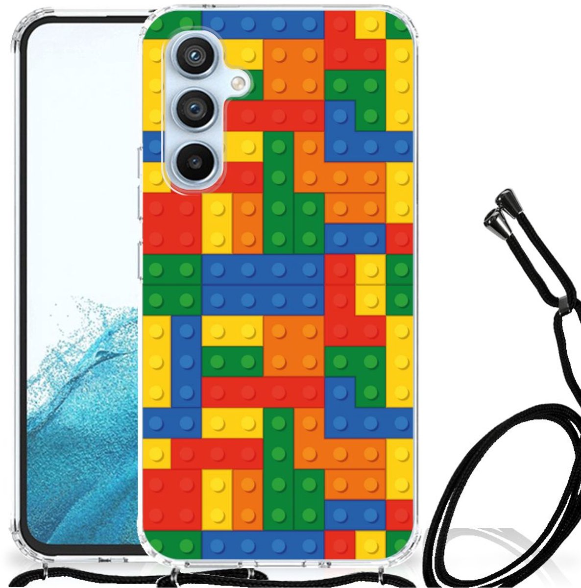 Samsung Galaxy A54 5G Doorzichtige Silicone Hoesje Blokken