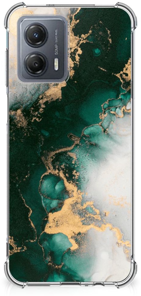 Anti-Shock Hoesje voor Motorola Moto G53 Marmer Groen