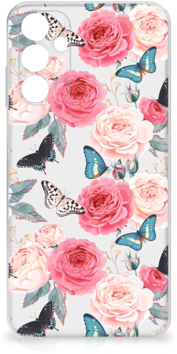 Samsung Galaxy A15 TPU Case Butterfly Roses