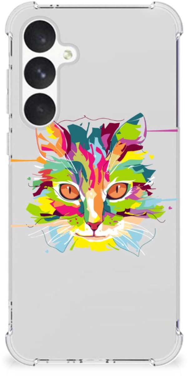 Samsung Galaxy A55 Stevig Bumper Hoesje Cat Color