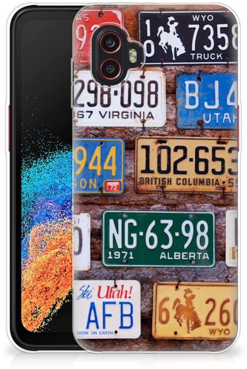 Samsung Galaxy Xcover 6 Pro Siliconen Hoesje met foto Kentekenplaten