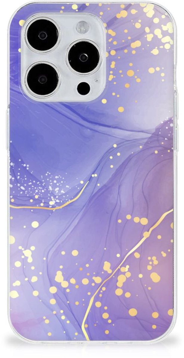Hoesje maken voor iPhone 15 Pro Watercolor Paars