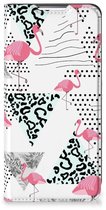 Coque de téléphone Personnaliser Samsung Galaxy S22 Plus Bookstyle Case Flamingo Triangle