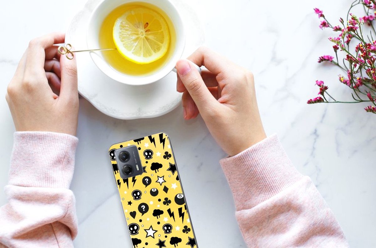 Silicone Back Case Motorola Moto G53 Punk Geel