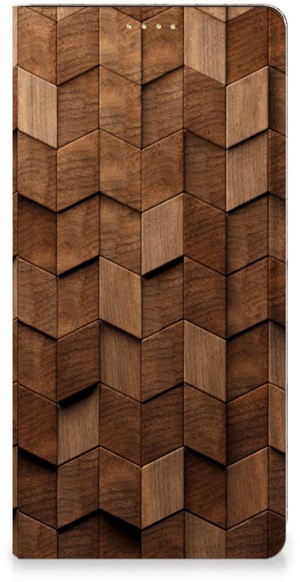 Book Wallet Case voor Xiaomi Redmi Note 13 5G Wooden Cubes