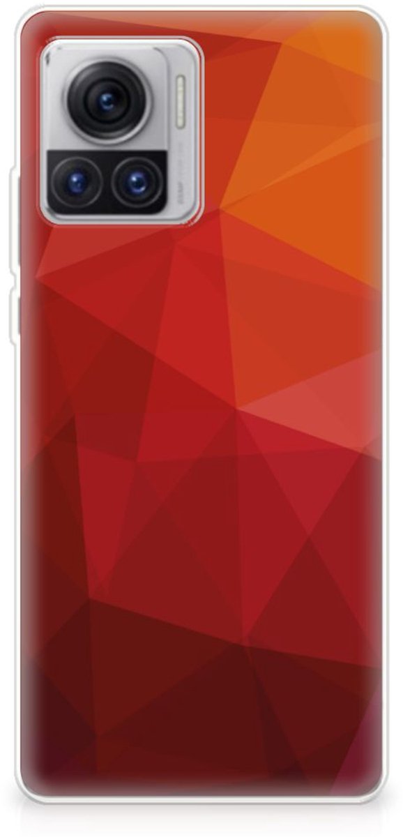 TPU Hoesje voor Motorola Moto X30 Pro Polygon Red