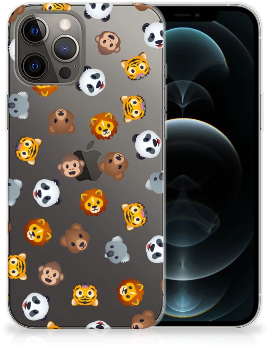 TPU bumper voor iPhone 12 Pro Max Dieren Emojis