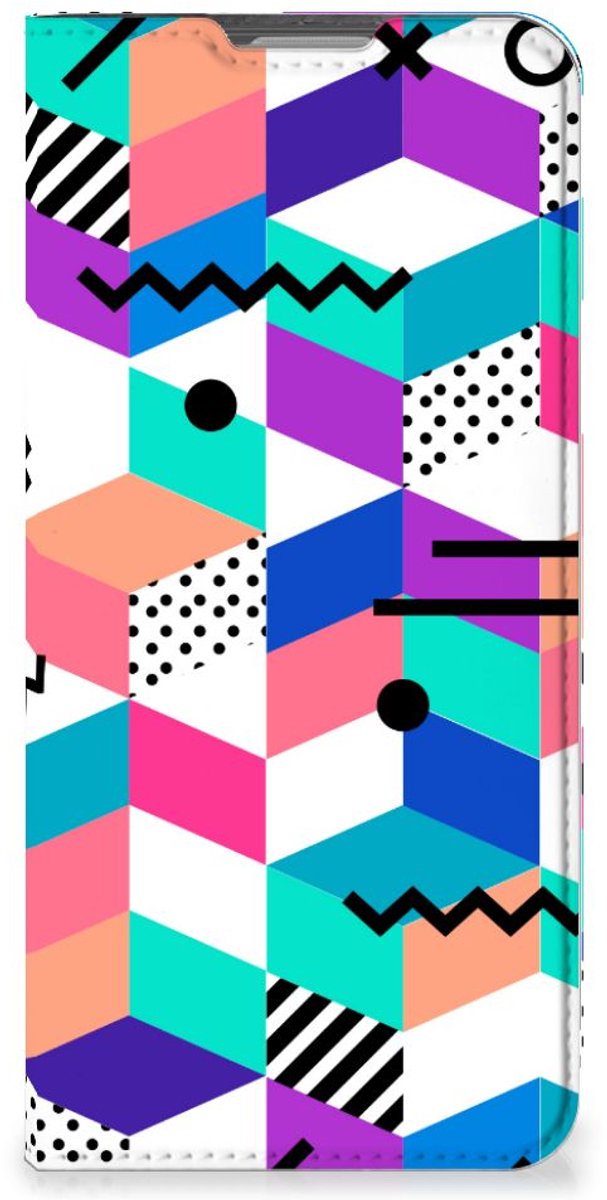 OPPO Reno8 Lite Stand Case Blokken Kleurrijk