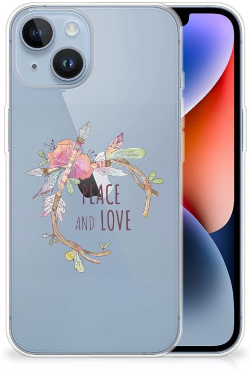 Apple iPhone 14 Telefoonhoesje met Naam Boho Text