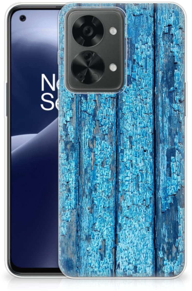 OnePlus Nord 2T Bumper Hoesje Wood Blue