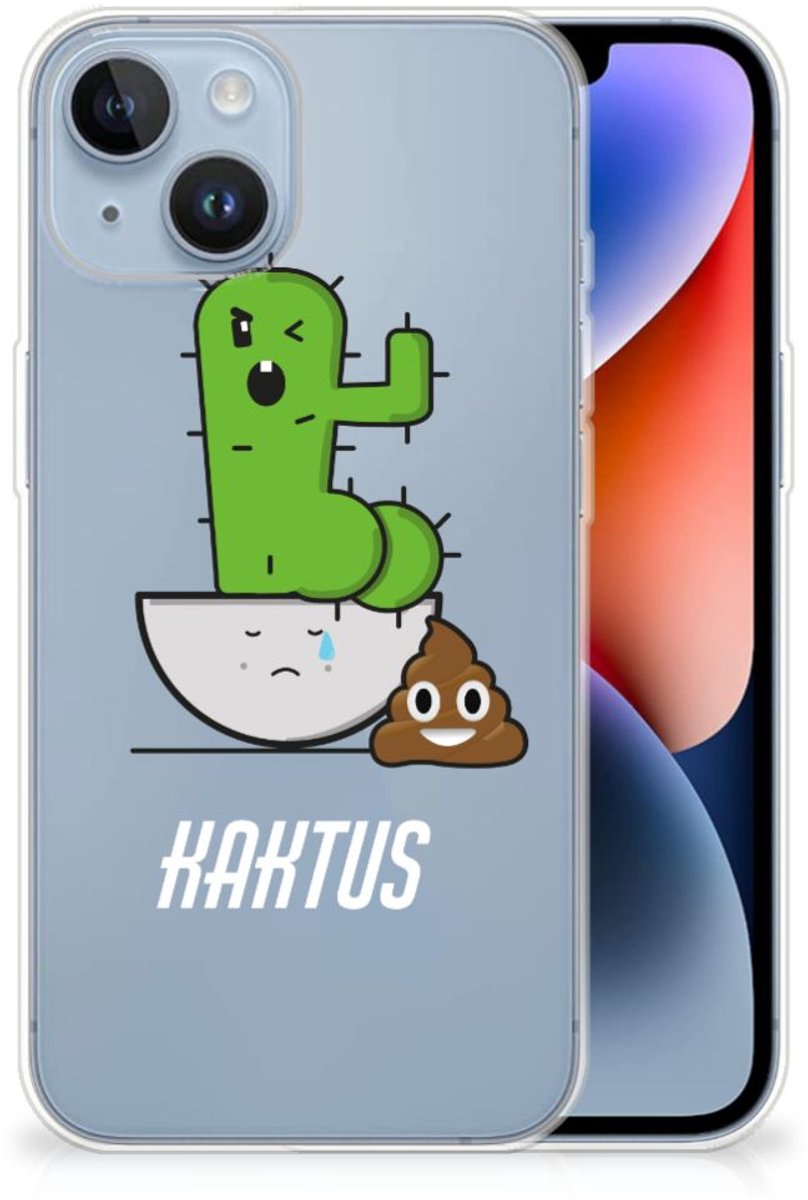 Apple iPhone 14 Telefoonhoesje met Naam Cactus Poo